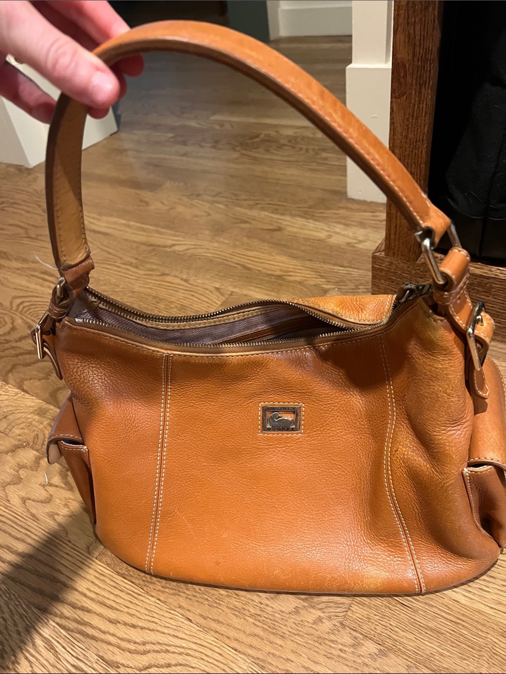 Dooney & Bourke Tan Leather Shoulder Bag